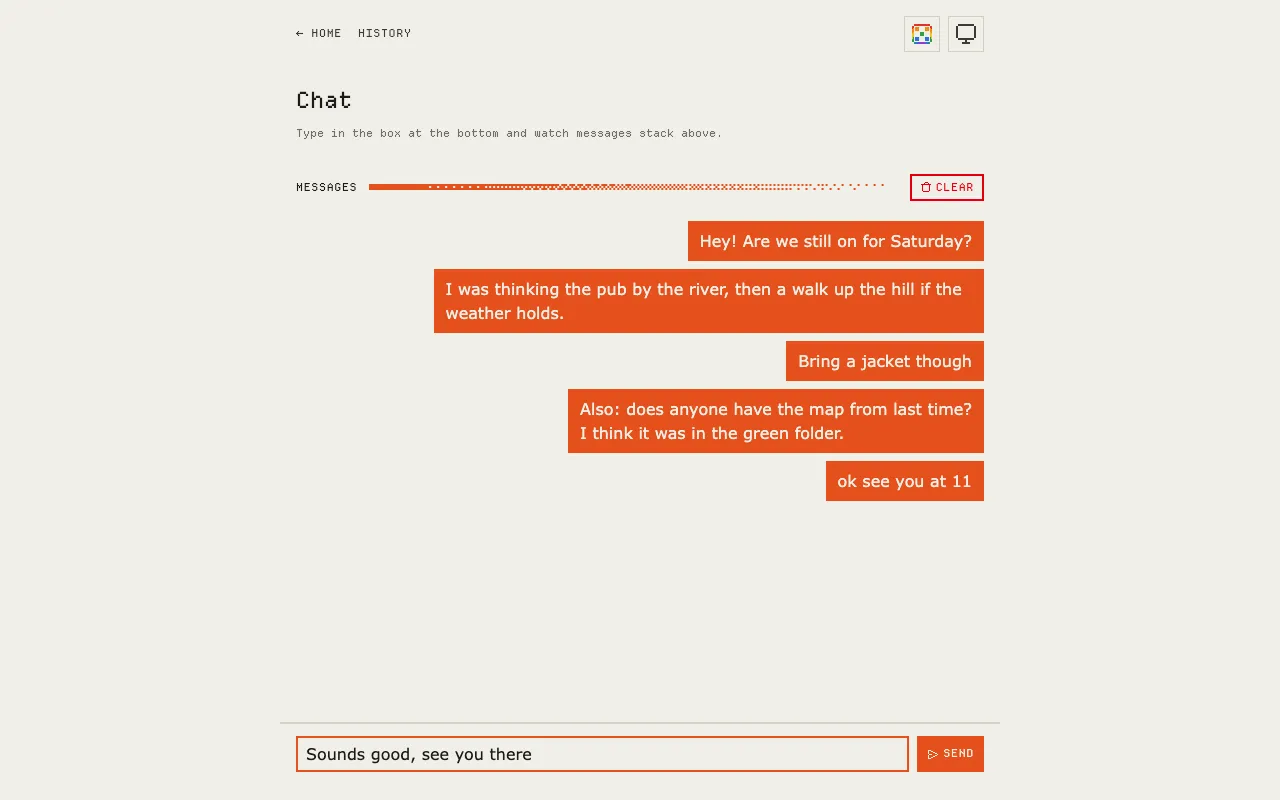Screenshot of Chat