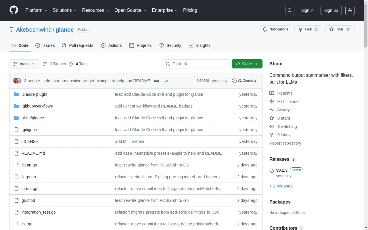 Screenshot of Glance