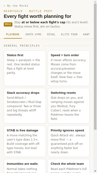Screenshot of HeartGold Battle Prep