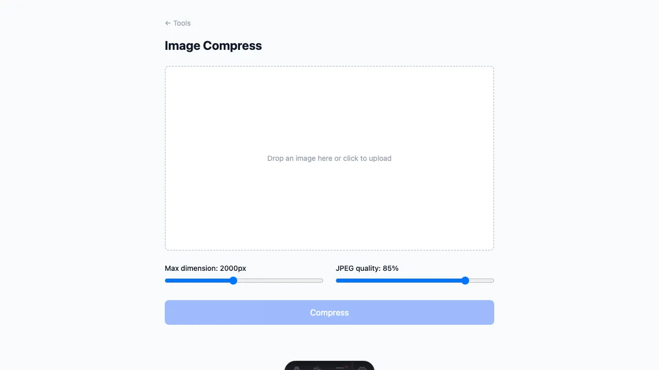 Screenshot of Image Compress