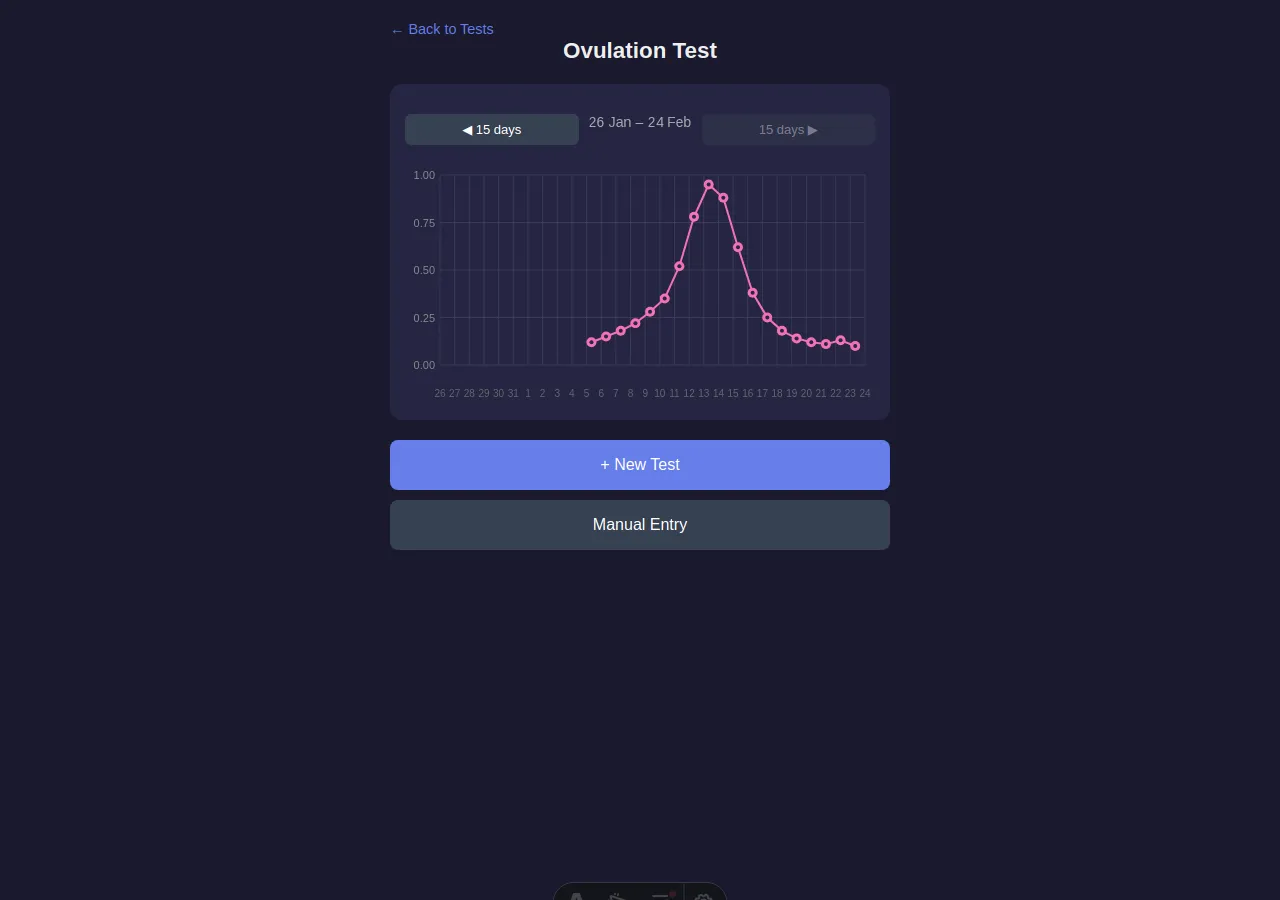 Screenshot of Lateral Flow Test Reader