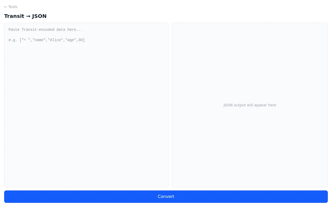 Screenshot of Transit Converter