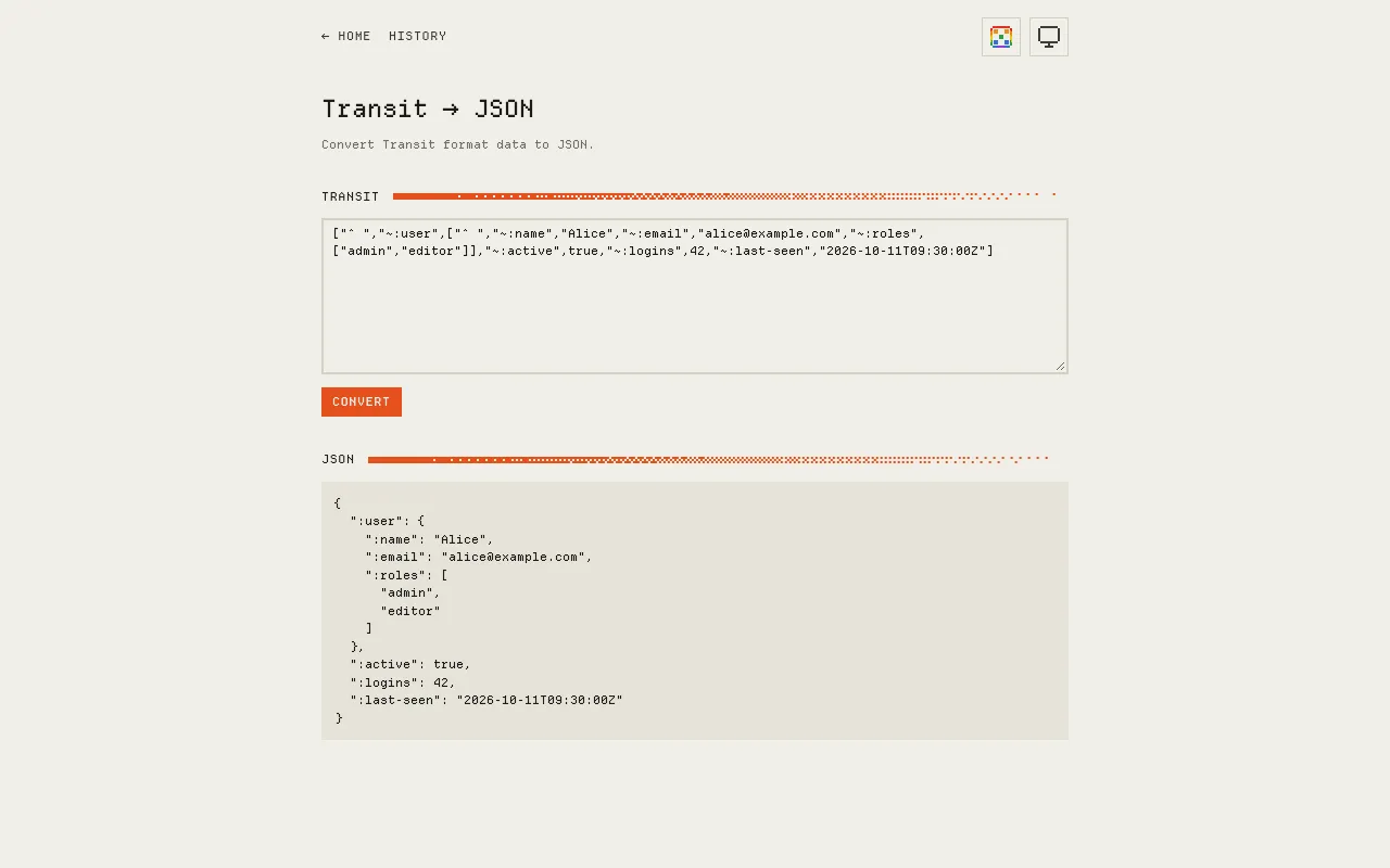 Screenshot of Transit Converter