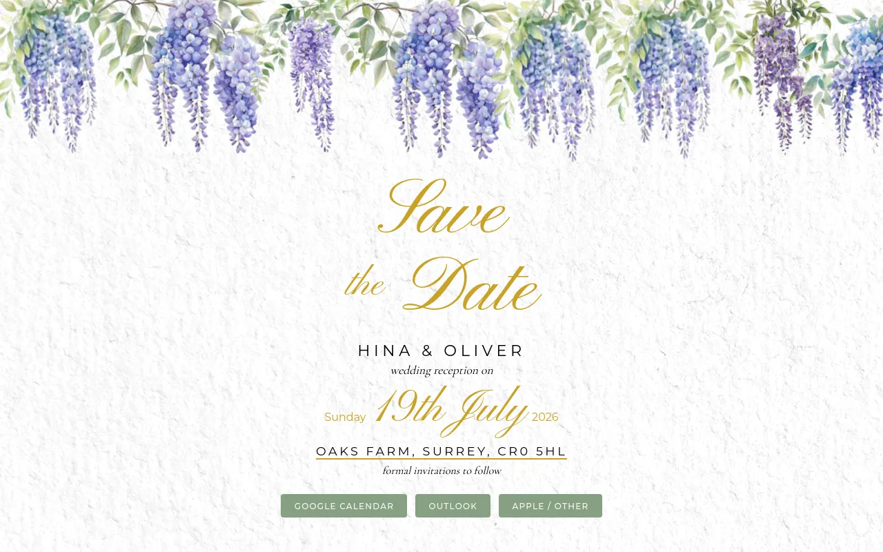 Screenshot of Wedding Celebration